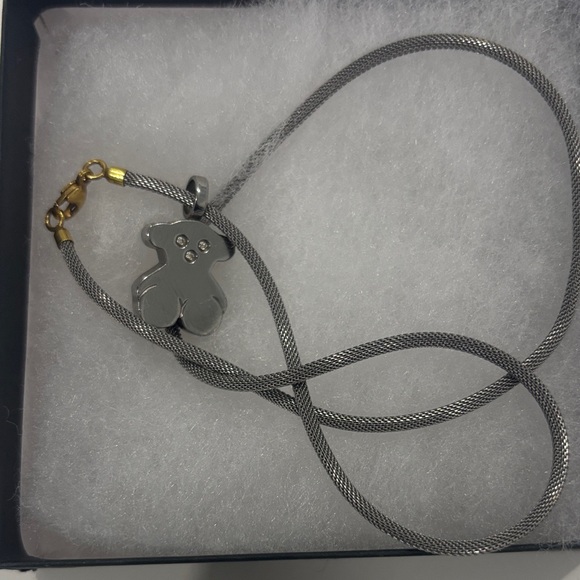 Tous Silver Necklace with Gold Accents